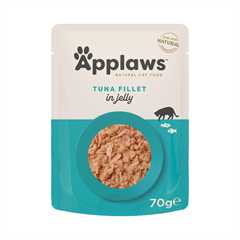Applaws Adult Wet Cat Food Tuna Fillet in Jelly - 16x70g Pouches